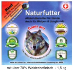 Naturfutter für Hunde "Rind", kaltgepresst, getreidefrei! 1,5kg